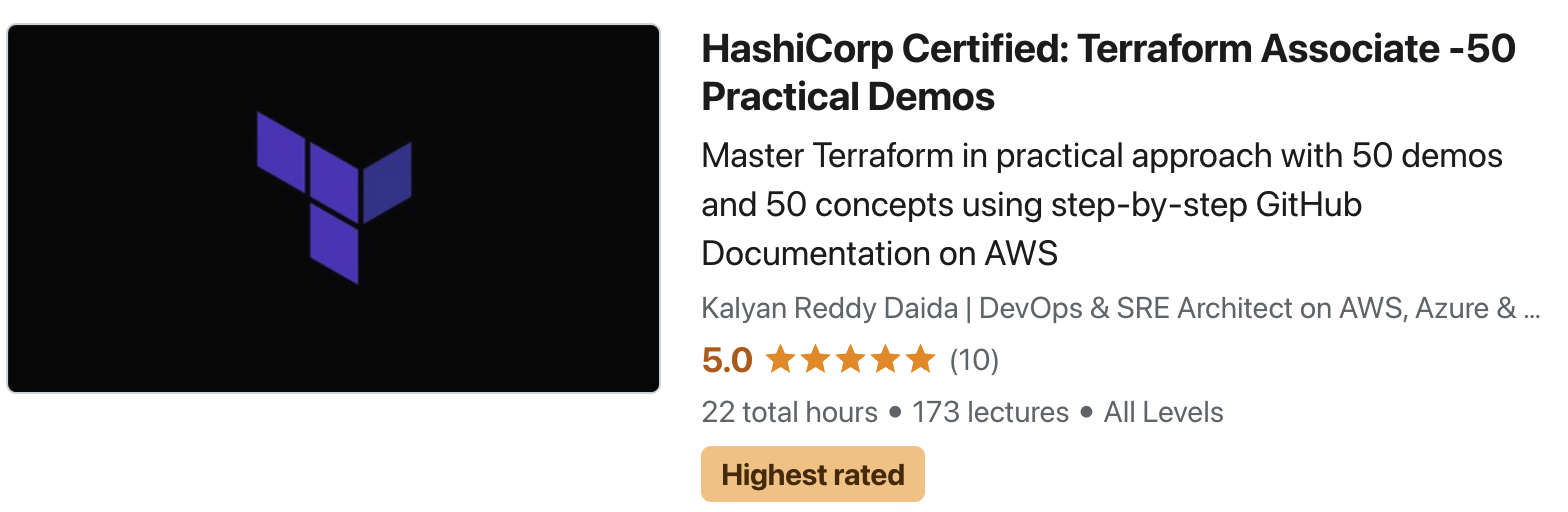 HashiCorp Certified: Terraform Associate - 50 Practical Demos