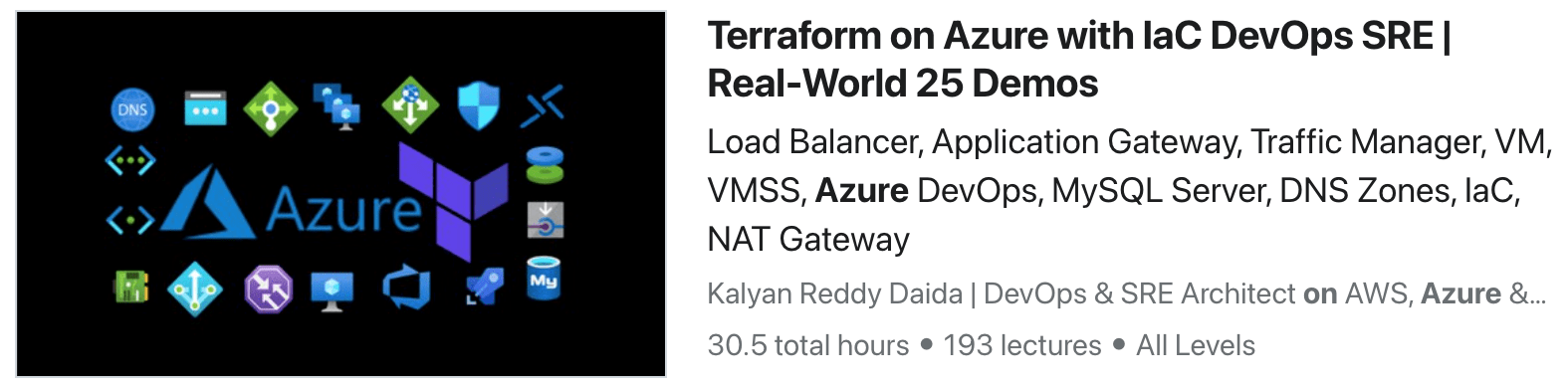 Terraform on Azure with IaC DevOps and SRE | Real-World 25 Demos