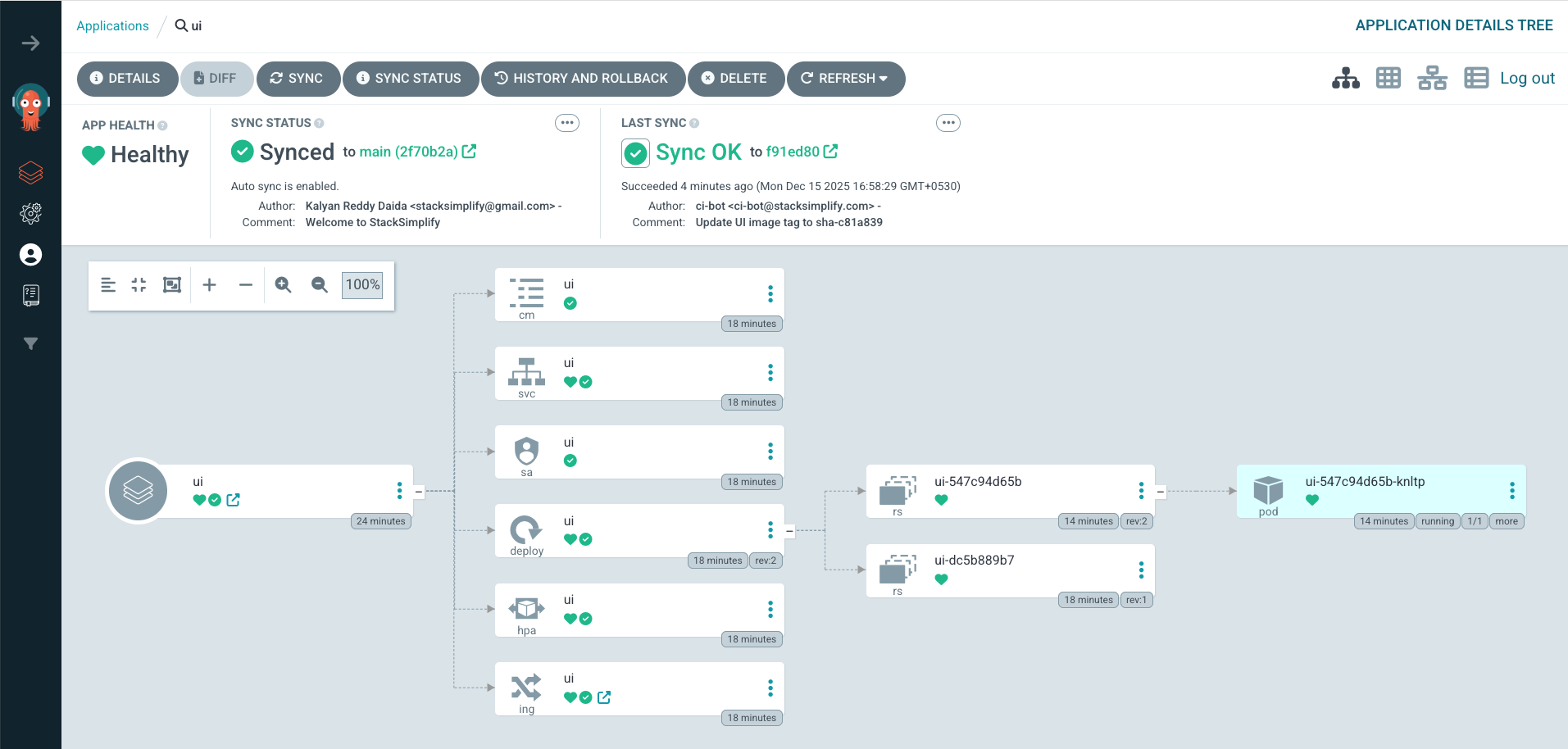 ArgoCD Retail UI Application